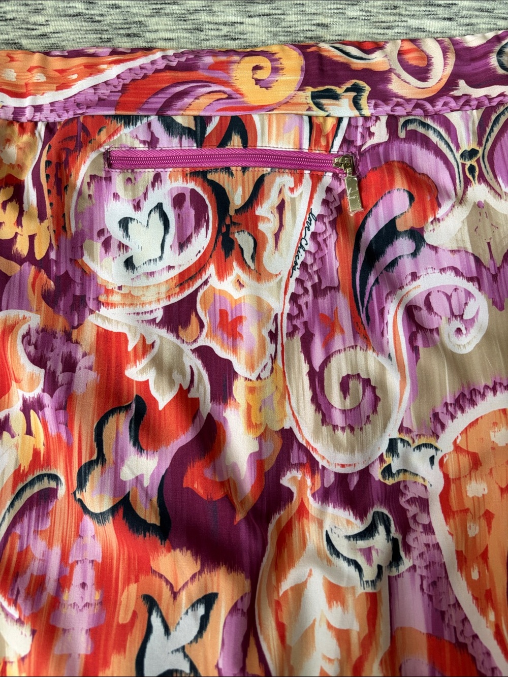 Chico's Purple & Pink Multicolor Printed Mini Skirt - Picture 7 of 11